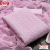 Baby Pink Soft Chiffon Chikankari Kurtha Suruwal Piece