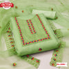 Pista Green Organza Embroidered Kurtha Suruwal Piece