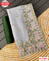 Ash Shimmer Partywear Embroidered Saree