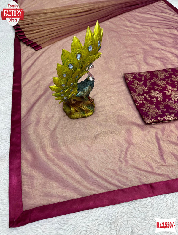 Multi-shaded Jimmy Choo Silk Partywear Saree