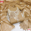 Golden Chanderi Embroidered Kurtha Suruwal Piece