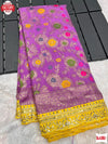 Lavender Pure Khadi Crepe Silk Banarasi Rich Zari Saree