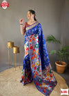 Royal Blue Pure Paithani Silk Banarasi Saree