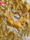 Yellow Jimmy Choo Silk Embroidered Partywear Saree With Readymade Blouse