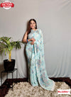 Pure Bemberg Chiffon Digital Printed Saree