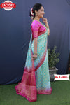Light Blue Soft Banarasi Silk Saree