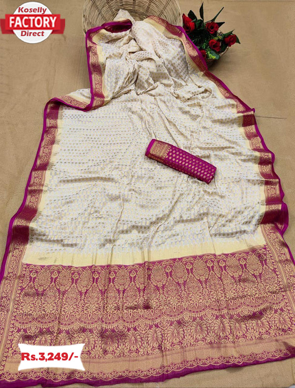 Pure Chiffon Banarasi Zari Saree