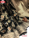 Black Banarasi Pure Silk Saree