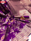 Purple Banarasi Pure Silk Saree