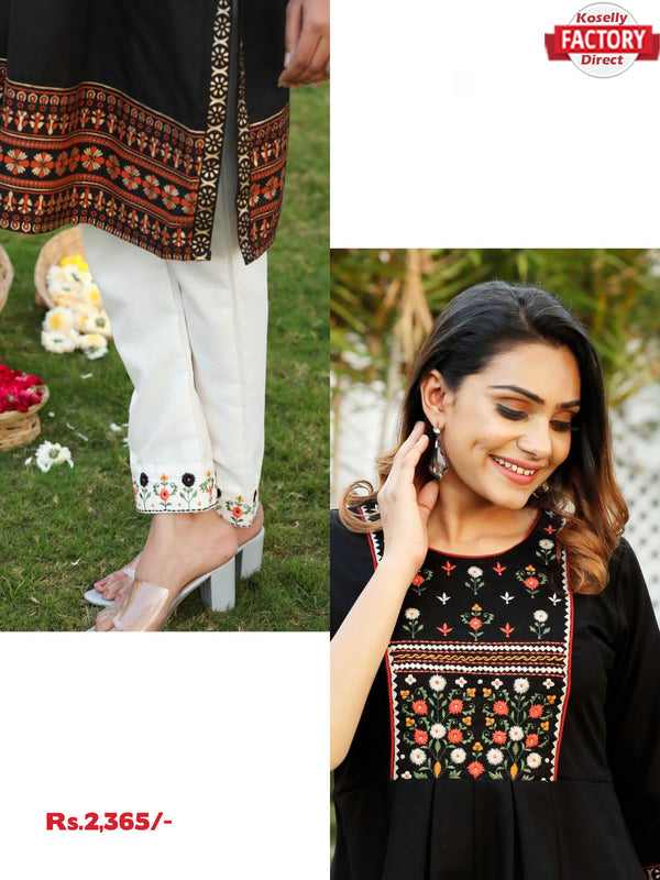 Black Kurtha Pant Set