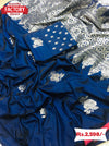 Navy Blue Banarasi Rose Weaving Saree