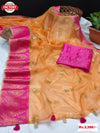Pure Organza Embroidered Jacquard Saree