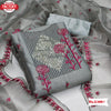 Ash Organza Embroidered Kurtha Suruwal Piece