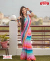 Rainbow Saree With Sequins Work