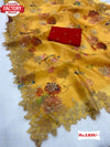 Yellow Organza Designer Saree