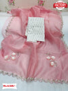 Pink Pure Organza Handwork Saree