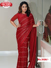 Premium Red Silk Designer Saree