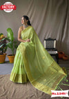 Light Green Pure Soft Silk Saree