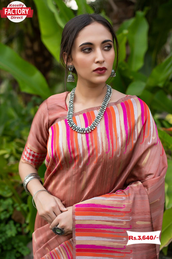 Pure Tussar Silk Designer Saree