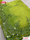 Organza Silk Saree with Mirror-work