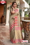 Pure Tussar Silk Designer Saree