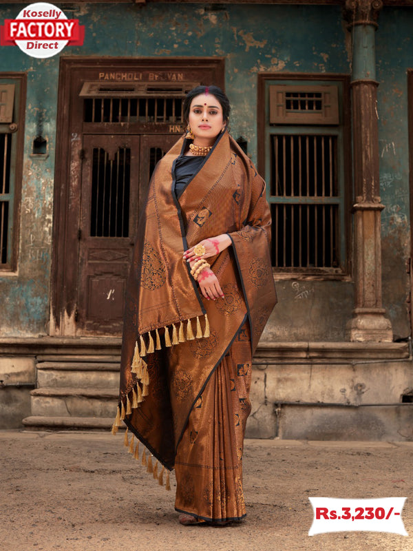 Black Pure Silk Rich Zari Banarasi Saree