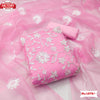 Pink Organza Aari Work Kurtha Suruwal