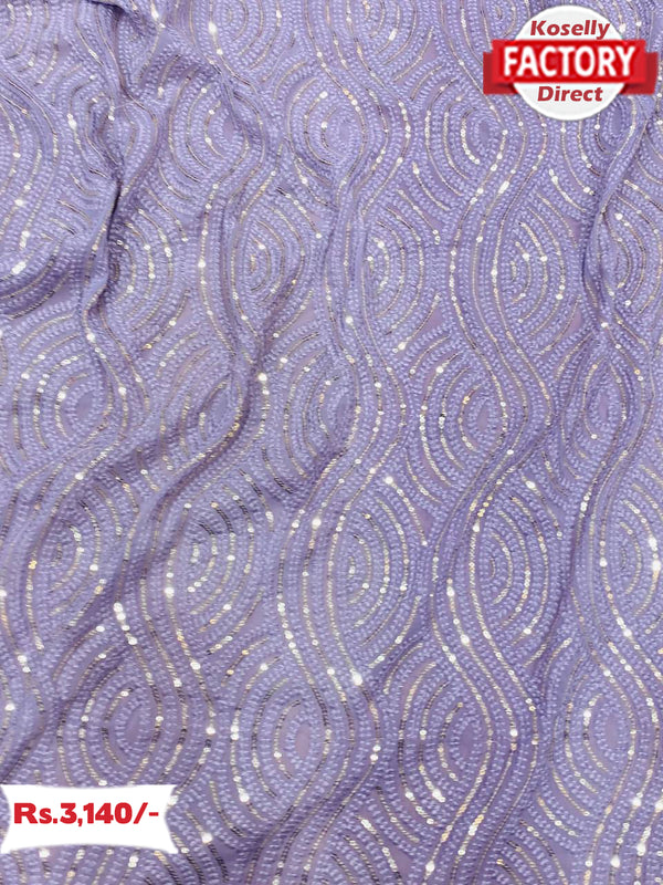 Lavender Pure Georgette Partywear Saree