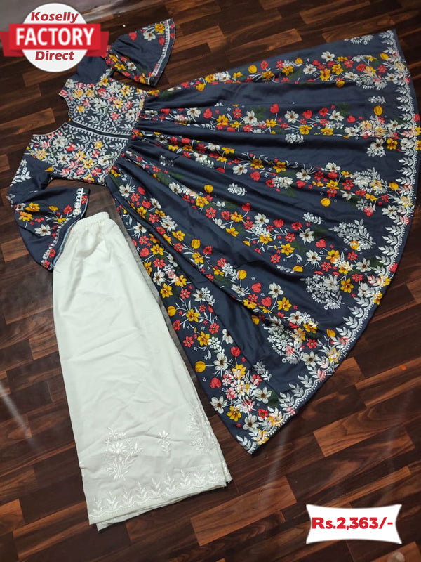 Ash Umbrella Kurtha Palazzo Set
