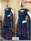 Deep Blue Designer Kurtha Sharara Dupatta Set