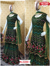 Green Designer Kurtha Sharara Dupatta Set