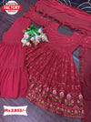 Maroon Designer Kurtha Sharara Dupatta Set