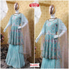 Sky Blue Embroidered Kurtha Sharara Dupatta Set