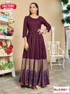 Wine Floor Length Gown
