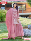 Pink Designer Kurtha Sharara Dupatta Set