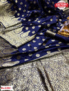Blue Banarasi Silk Saree