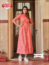Peach Long Rayon Kurthi Top