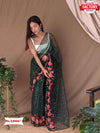 Soft Net Embroidered Sequins Saree