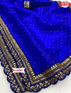 Royal Blue Organza Partywear Saree