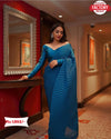 Blue Trending Crush Saree