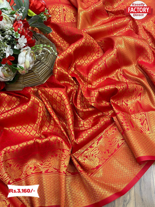 Pure Banarasi Silk Saree With Rich Zari