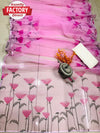 Pink Organza Silk Digital Printed Saree