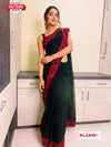 Black Pure Georgette Partywear Saree
