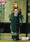 Green Designer Kurtha Palazzo Dupatta Set