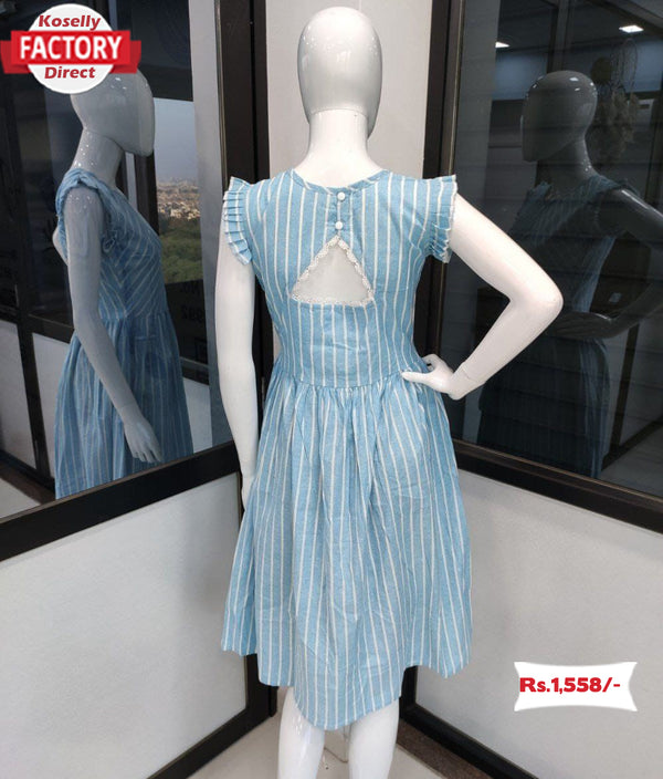 Blue One Piece Summer Dress