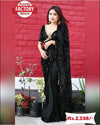 Black Georgette Sequence Saree with Sequence Blouse