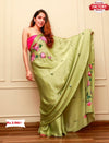 Designer Satin Silk Hand-work Partywear Saree
