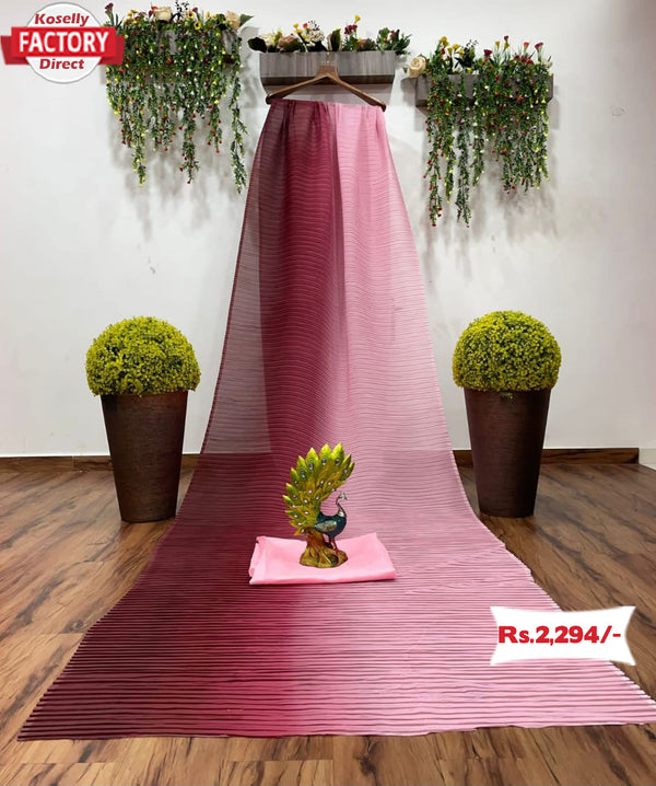 Multishaded Blue Trending Crush Saree