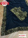 Sequence Border Saree with Velvet Sequence Blouse