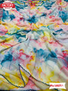 Weightless Multicoloured Saree With Contrast Blouse Piece